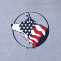 Border Collie Circle Head with Flag (v2)