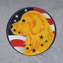 Golden Retriever Circle Head with Flag